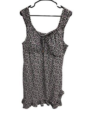 No Boundaries Black Floral Sleeveless Sundress Size XXL Coquette Cottagecore